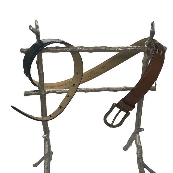 Dockers Leather Belt Contemporary Red, Blue, Tan and Saddle Brown Belt - Picture 7 of 11